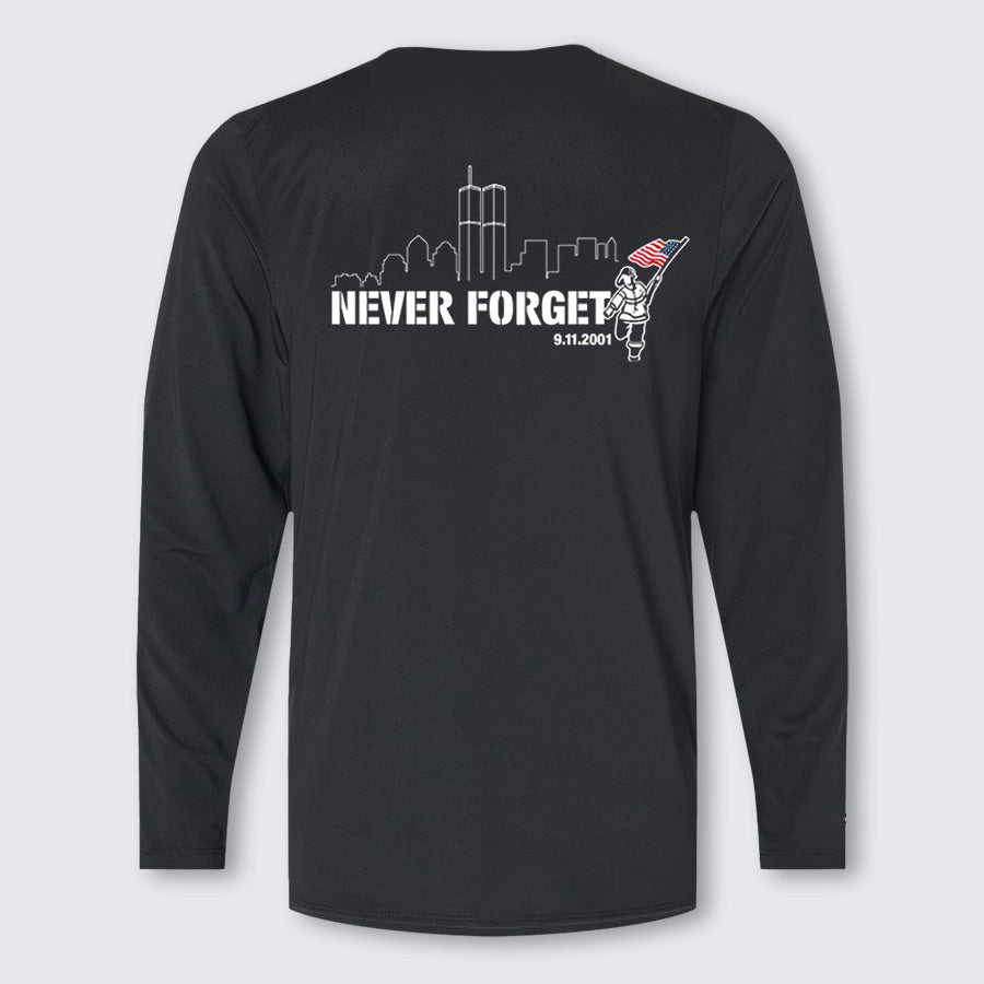 T2T Never Forget Long Sleeve Performance Tee – Unisex - (Black)