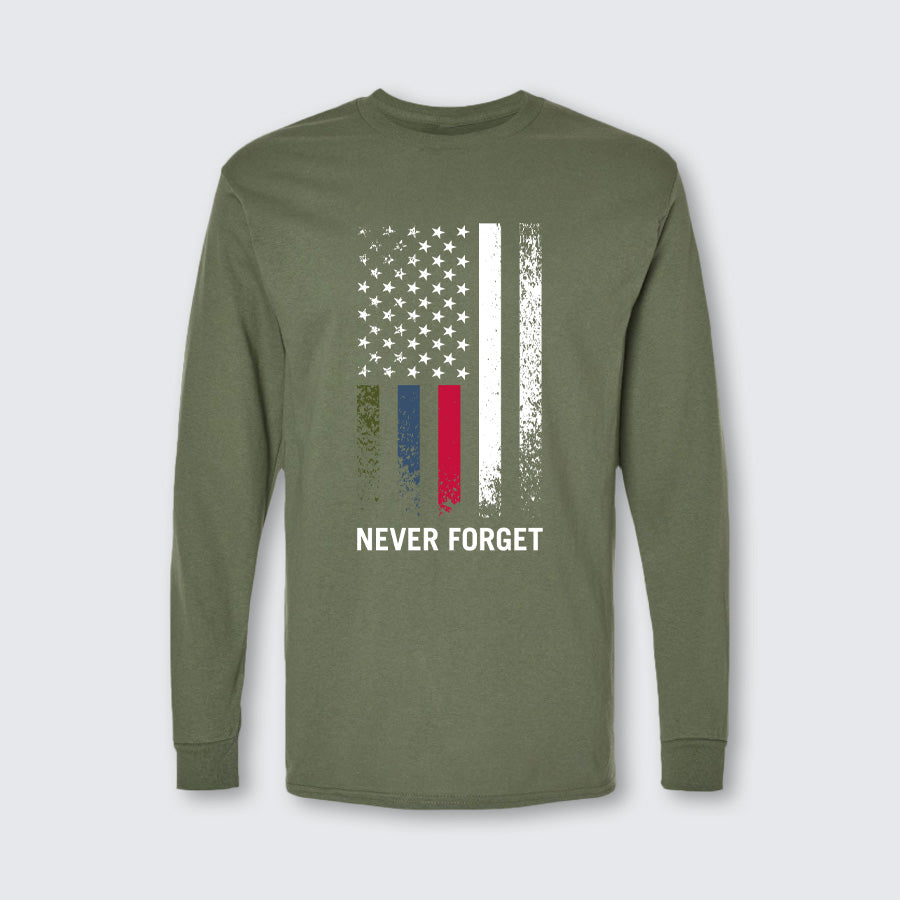 T2T Long Sleeve Patriot Tee – UNISEX (Military Green)