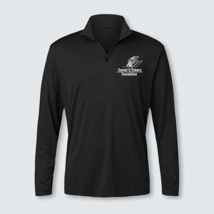 T2T Twin Towers Quarter Zip Pullover – Unisex (Black)
