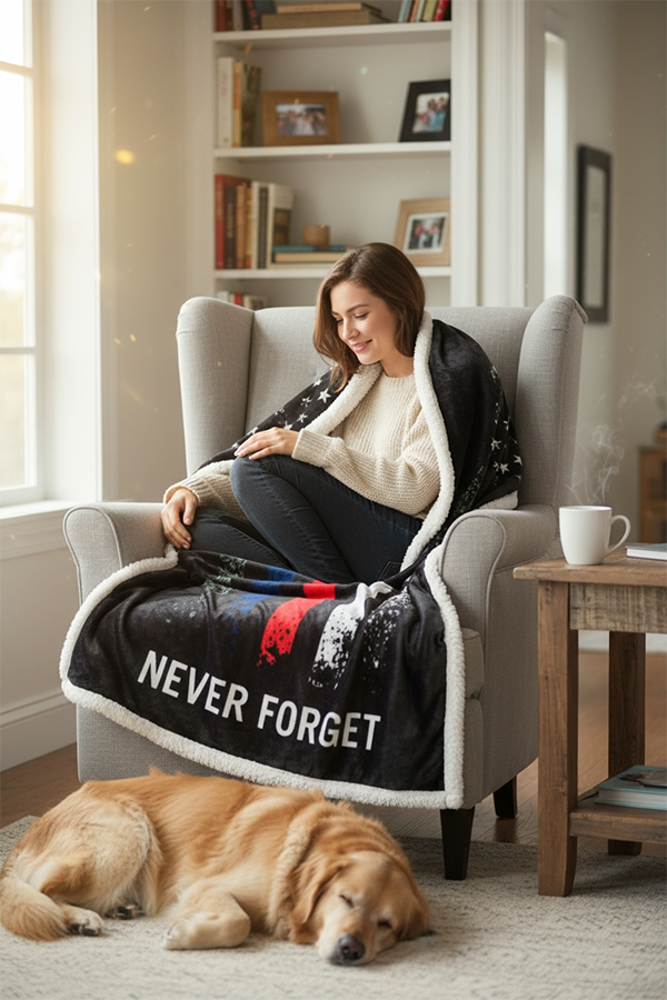 T2T Patriot Flag Sherpa Blanket (WILL SHIP LATE OCTOBER)