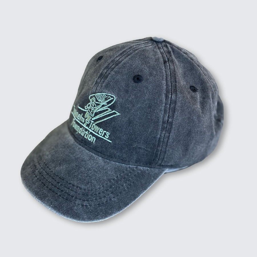 Ashen Fane Washed Cotton Twill Hat - Low Profile, Adjustable Brass Buckle, Black - View #8