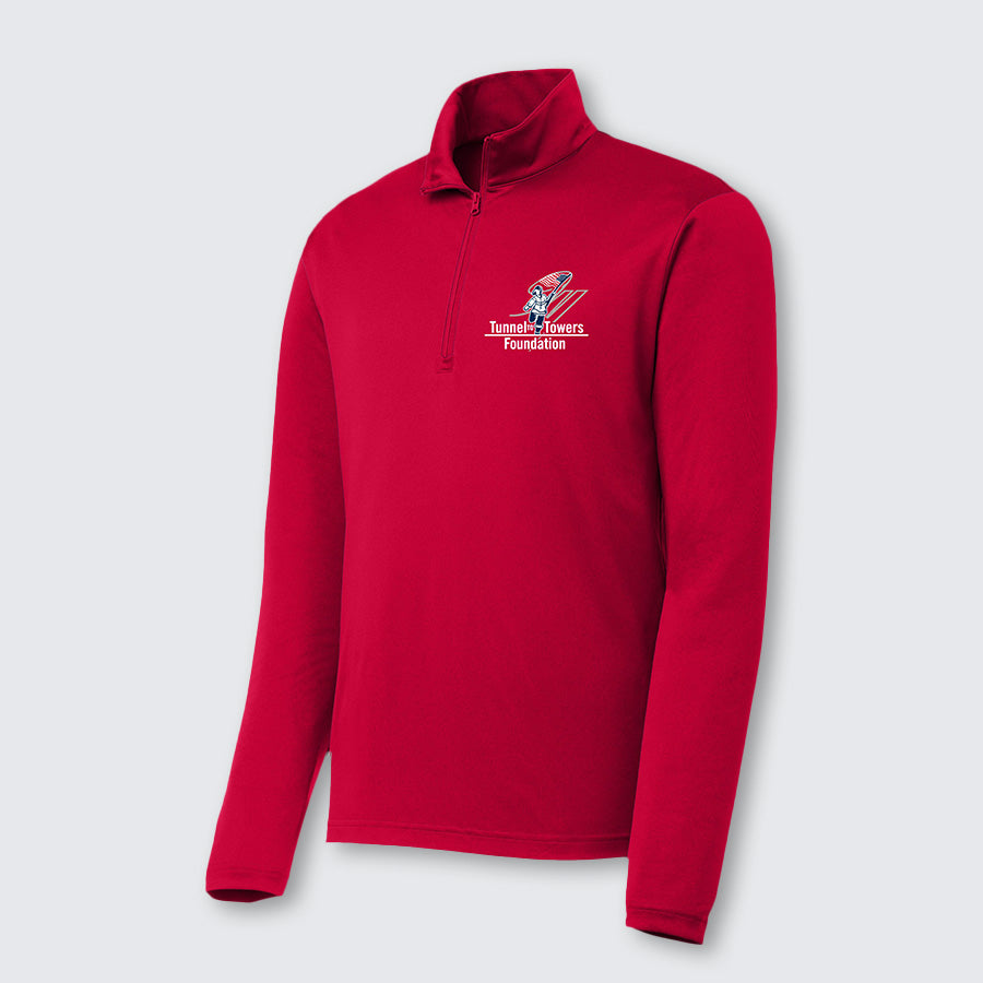 T2T 1/4 Zip Performance Tee (Red) - 48-hour SPECIAL