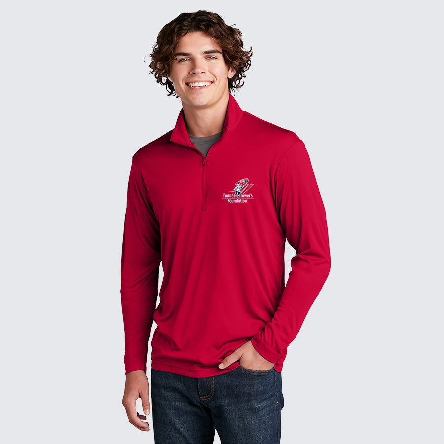T2T 1/4 Zip Performance Tee (Red) - 48-hour SPECIAL