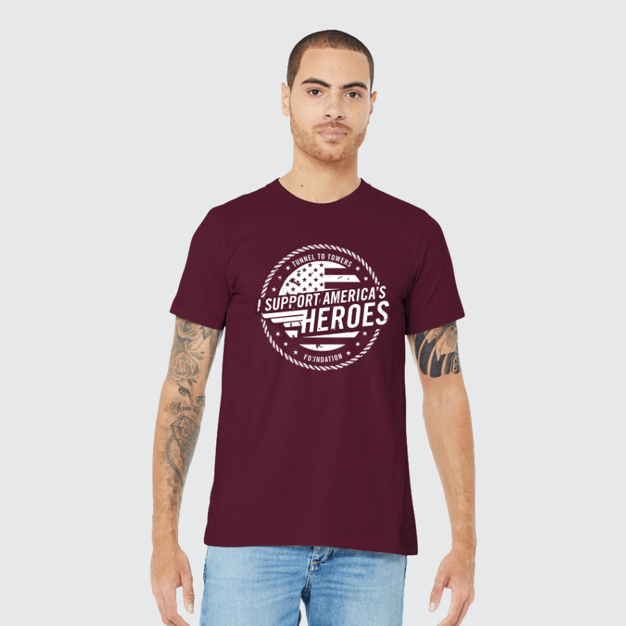 T2T HEROES TEE – UNISEX (Maroon)