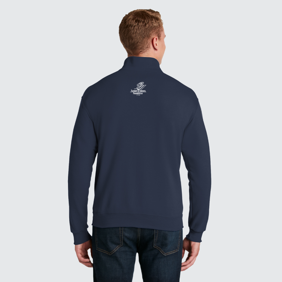 T2T Quarter Zip Embroidered Sweatshirt - Unisex (Navy)
